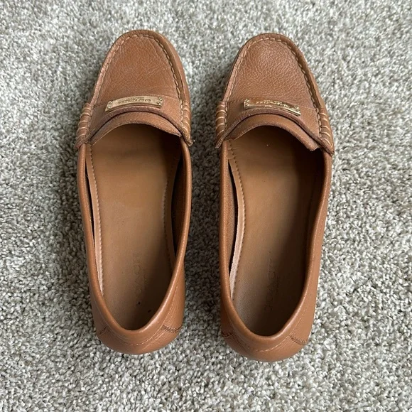 Coach Fredrica tan leather loafers - Picture 6 of 12